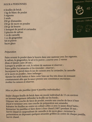 Pastilla de poulet