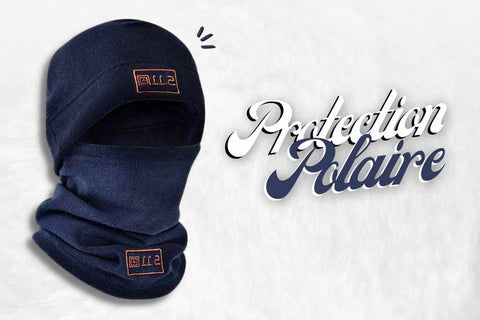 Bonnet Cagoule Bleu Marine avec protection polaire.