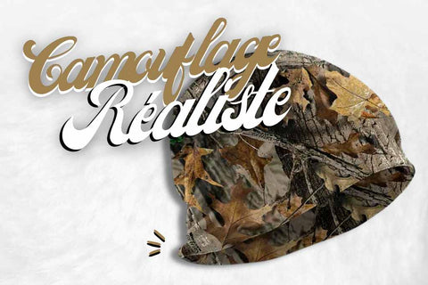 Bonnet Chasse Automne avec camouflage réaliste.