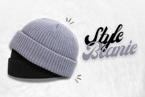 Bonnet Gris Homme style beanie.