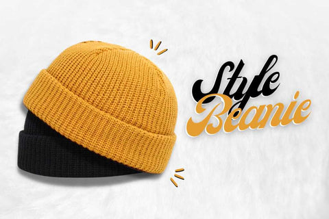 Bonnet Moutarde Homme au style beanie.