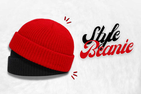 Bonnet Rouge Homme style beanie.