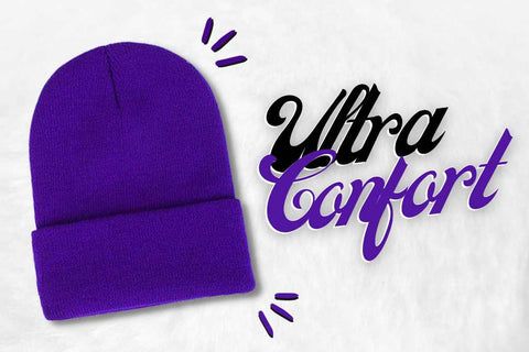 Bonnet violet femme beanie.