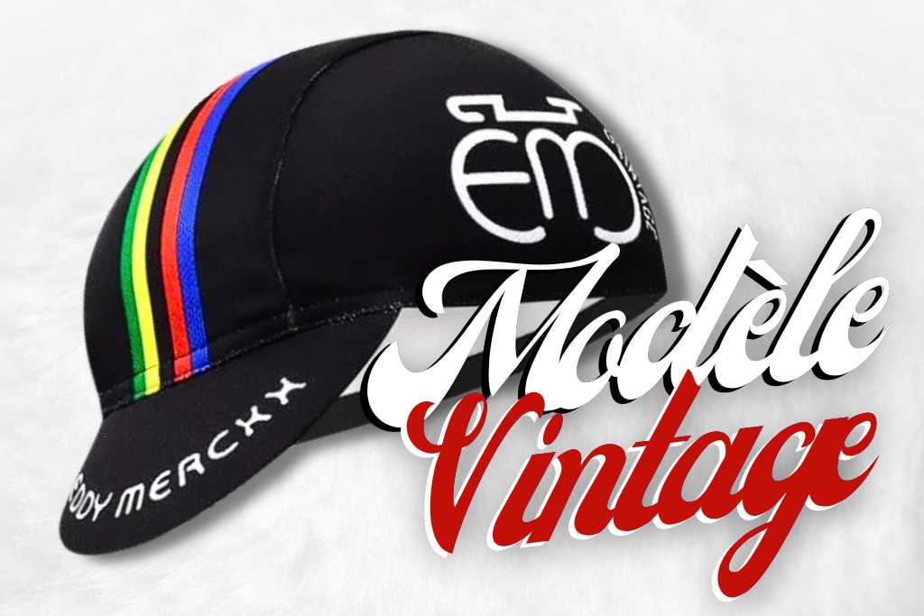 Casquette Cycliste Eddy Merckx Noir vintage.