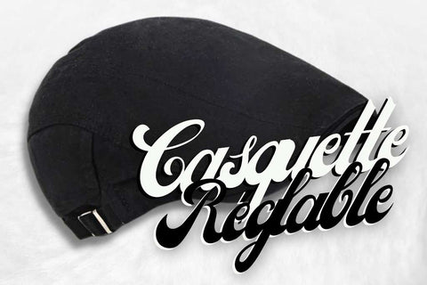 Casquette Plate Ajustable Noir style.