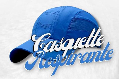 Casquette Run Bleu avec tissu respirant.