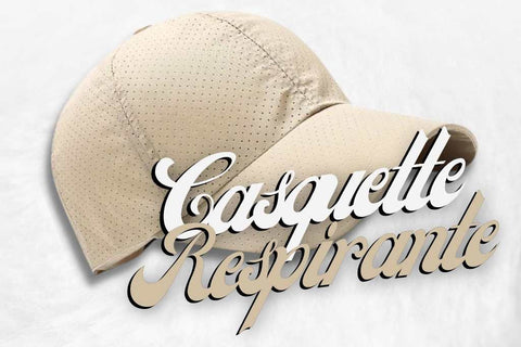 Casquette Run Beige respirante.