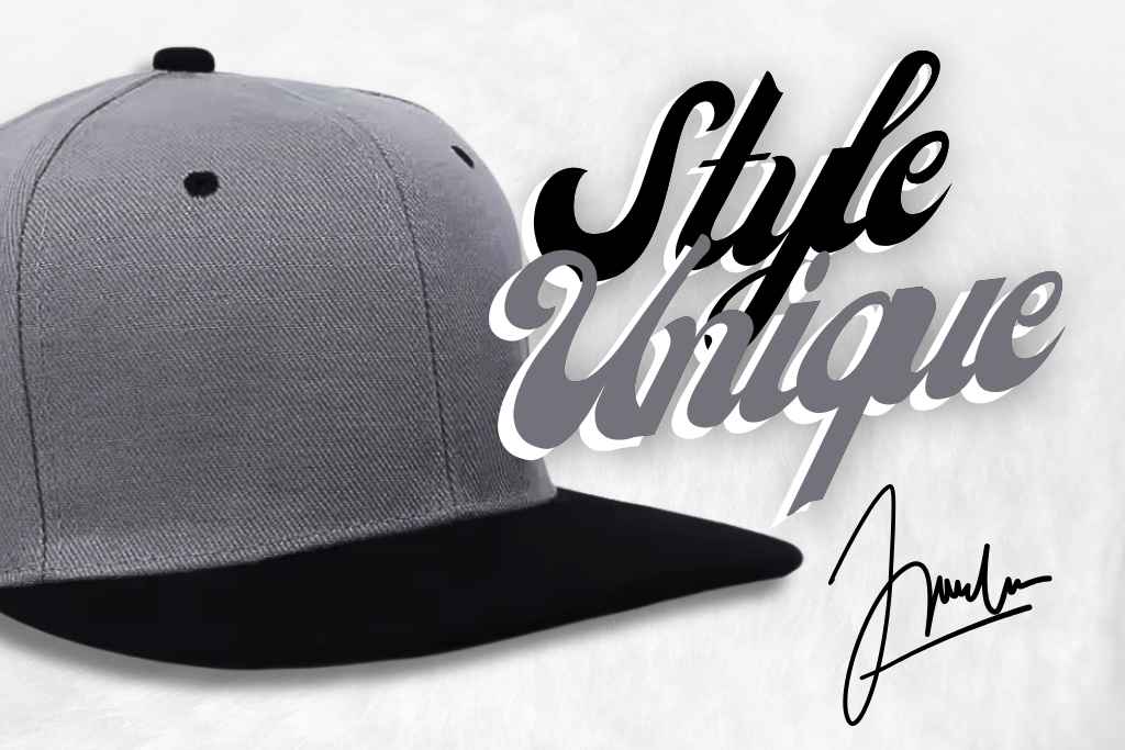 Le style de la Casquette Snapback plate grise & noir