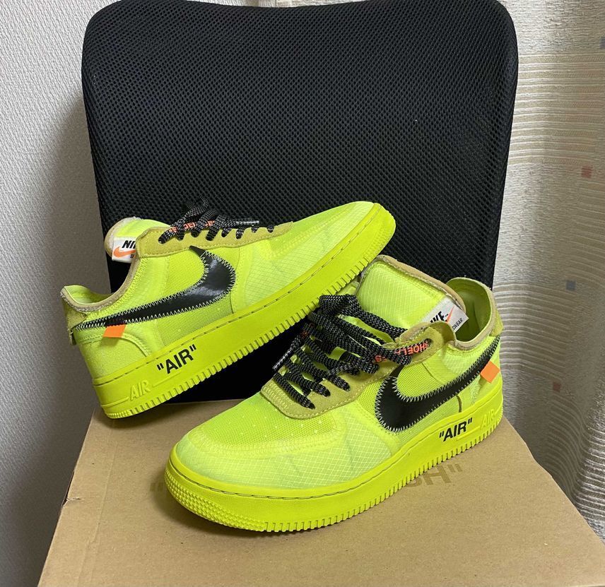 Nike Air Force 1 Low The Ten Off-White Volt AO4606-700 Size US 8.5