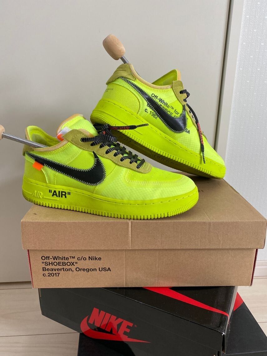 Nike Air Force 1 Low The Ten Off-White Volt AO4606-700 Size US 8