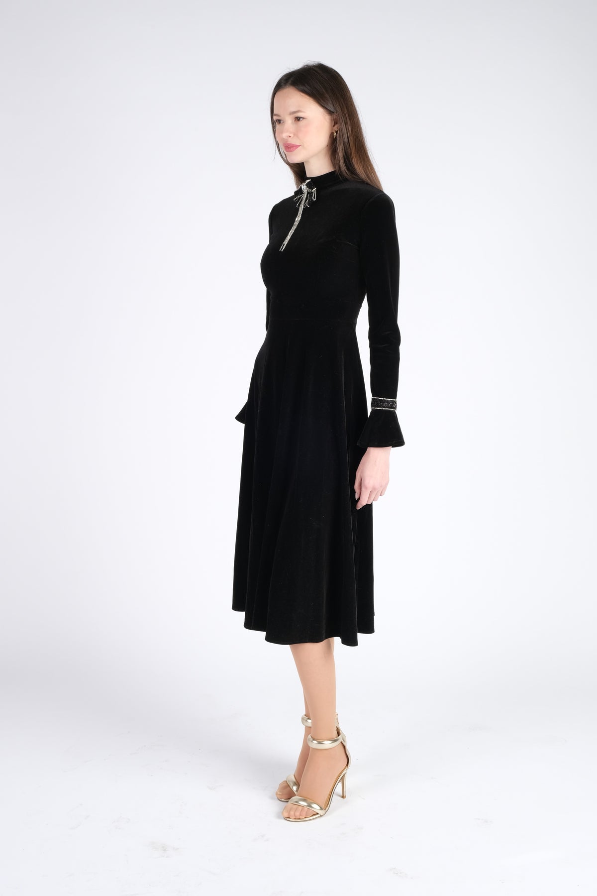 Black Velvet Maxi Dress