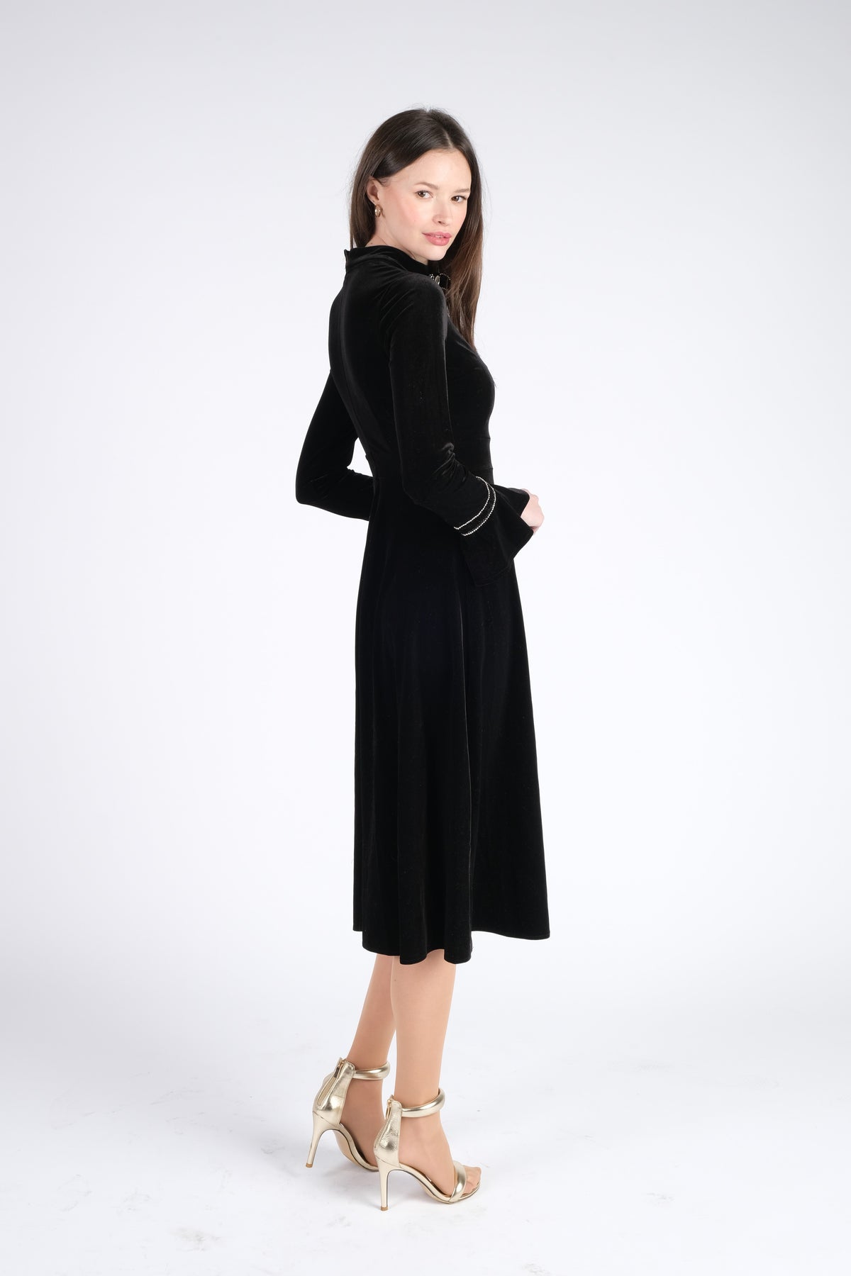 Black Velvet Maxi Dress