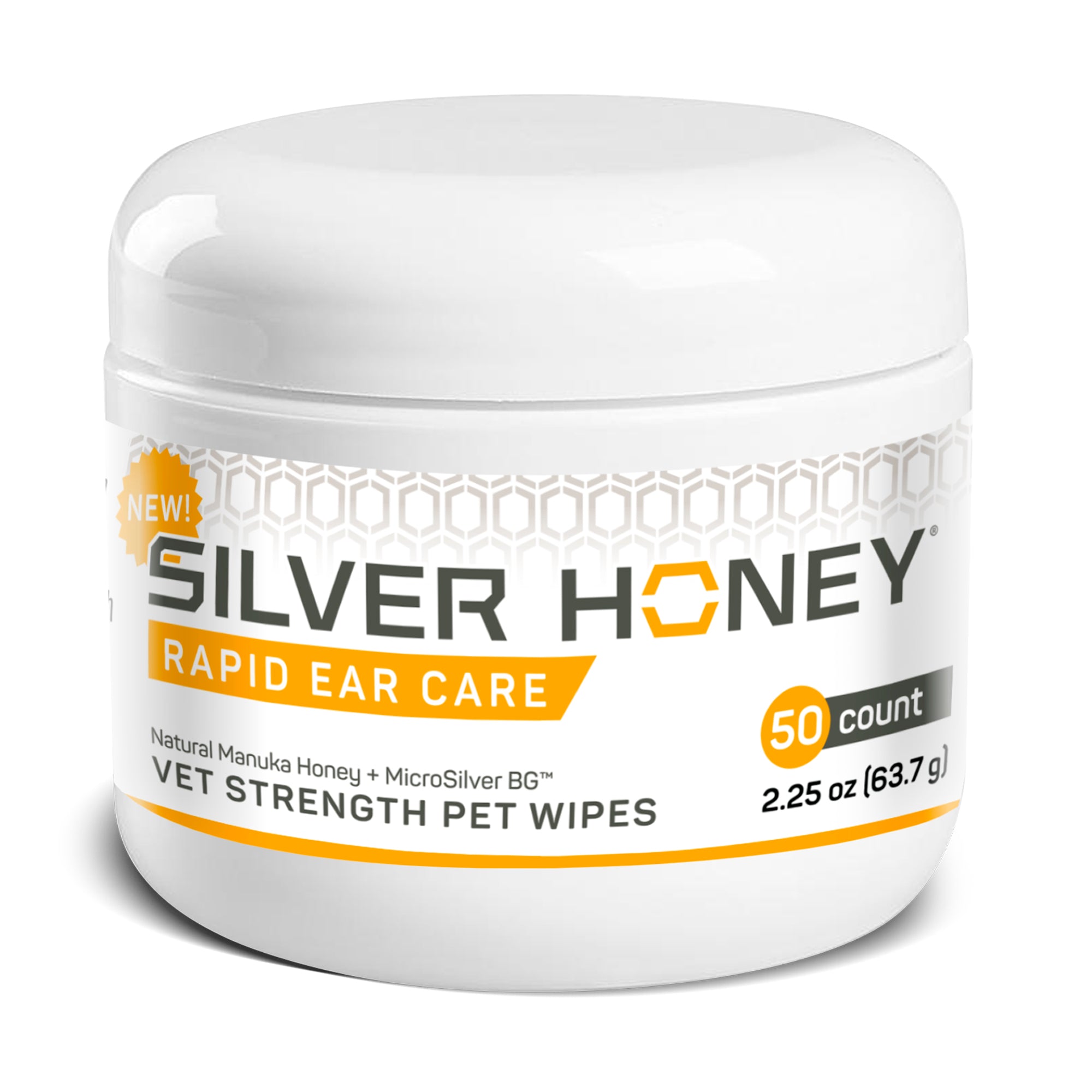 Rapid Ear Care Vet Strength Pet Wipes for Dogs and Cats - Silver Honey Products product image