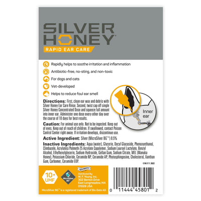 Rapid Ear Care Vet Strength Pet Wipes, 50 ct Jar by Silver Honey - Jeffers