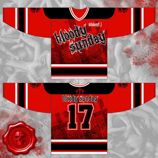 VJ Red Bloody Sunday Hockey Jersey