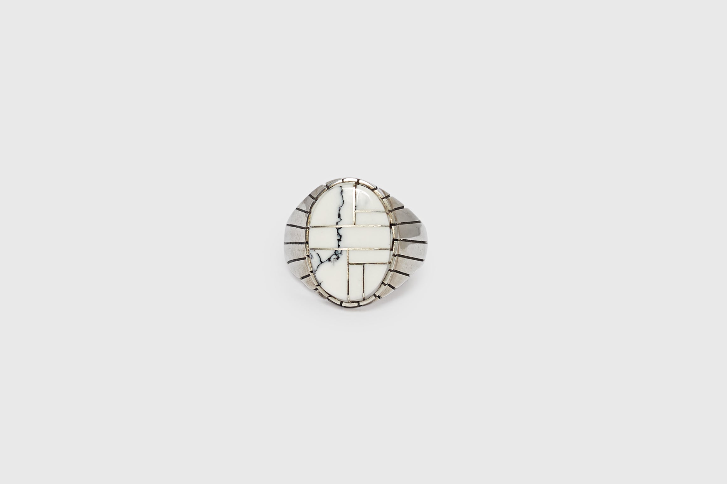 White Buffalo Turquoise Ring