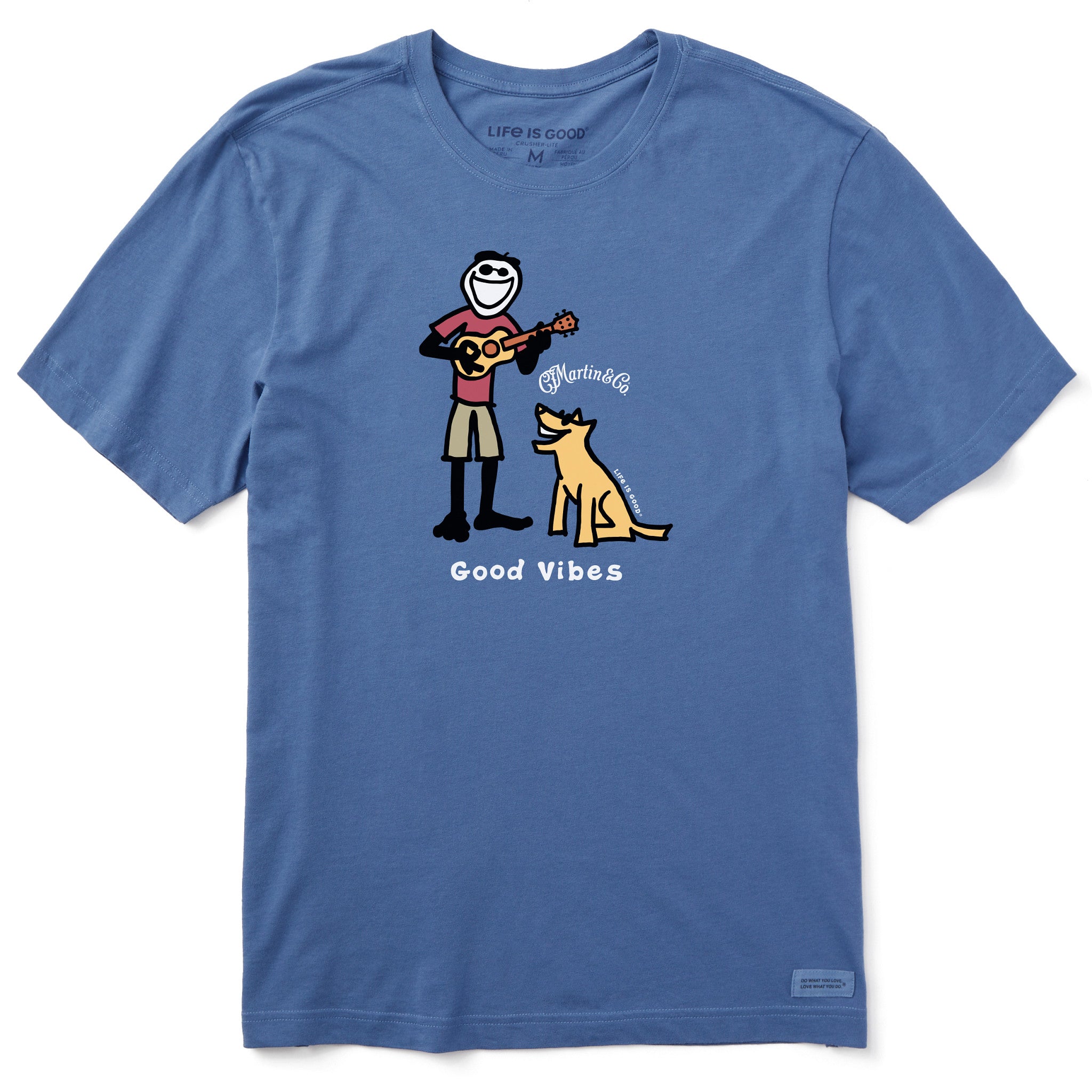Product image for "Men's Jake & Rocket Martin Guitar Good Vibes Short Sleeve Crusher Tee" ||113012_1