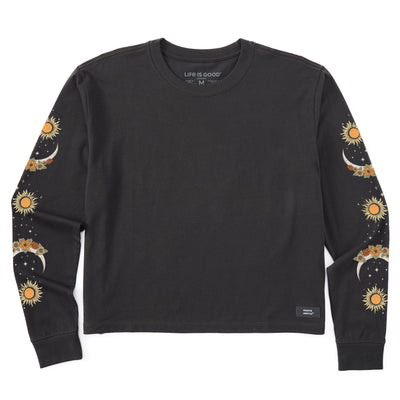 Product image for "Women's Autumn Celestial Moon Flowers Long Sleeve Crusher Boxy Tee" ||135889_1_a97c833d-3f6e-46e6-a3b3-b2e5489912f3 