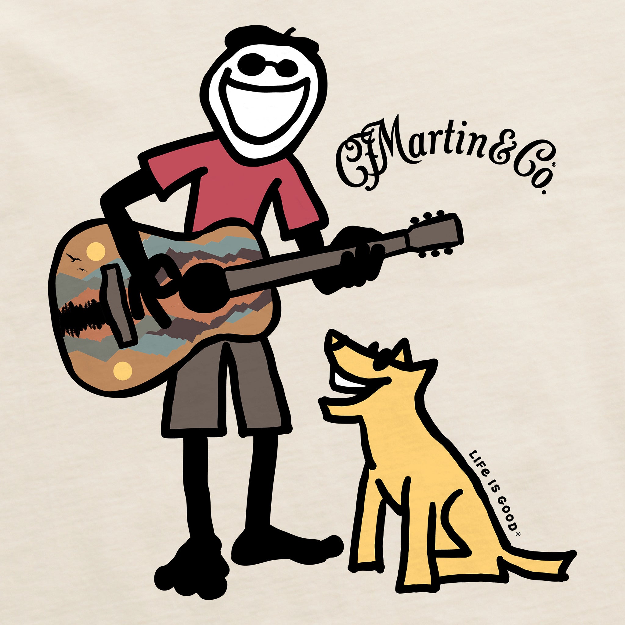 Product image for "Men's Martin Jake & Rocket Guitar Short Sleeve Crusher Tee" ||146940_2