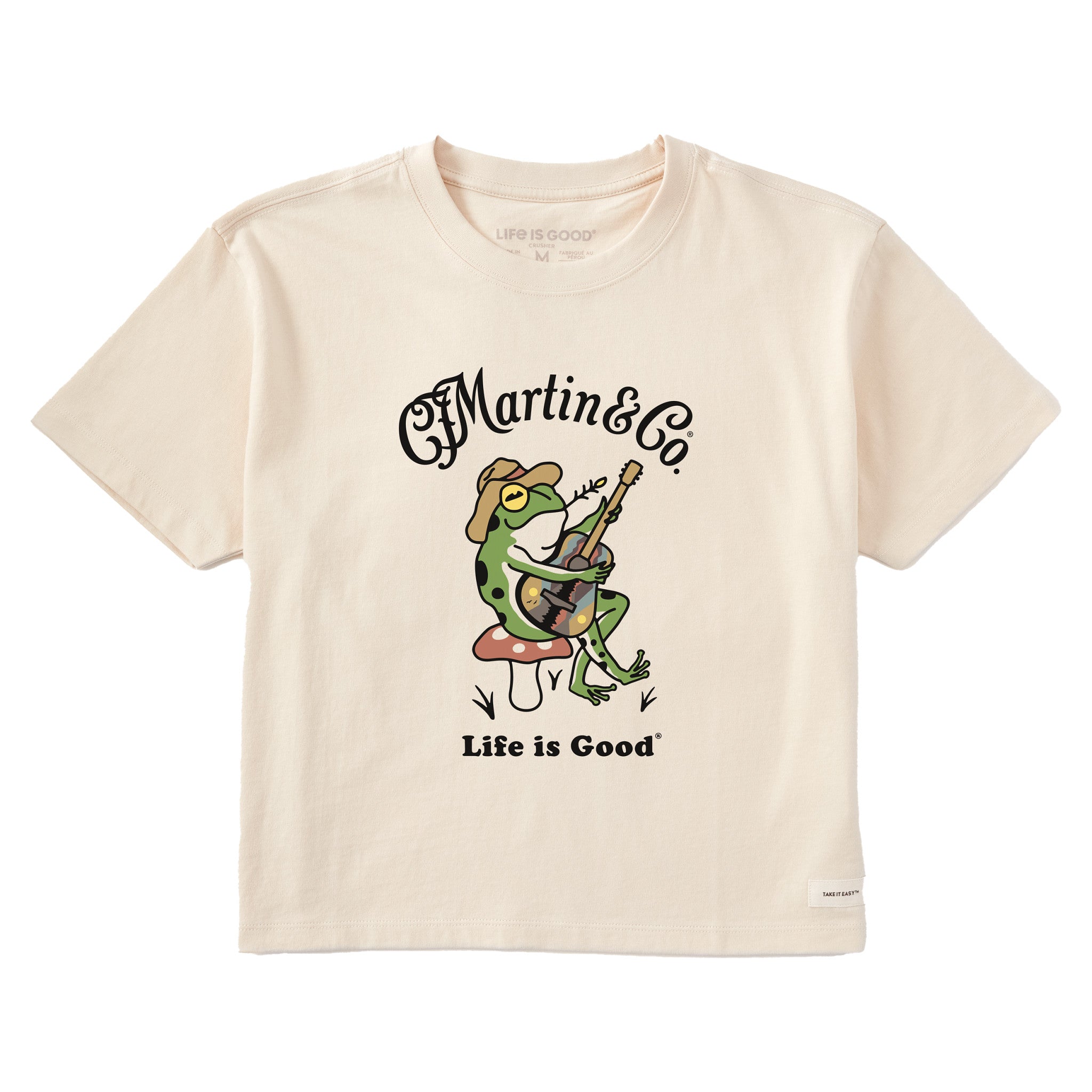 Product image for "Women's Martin & Co. Frog Guitar Short Sleeve Crusher Boxy Tee" ||146955_1