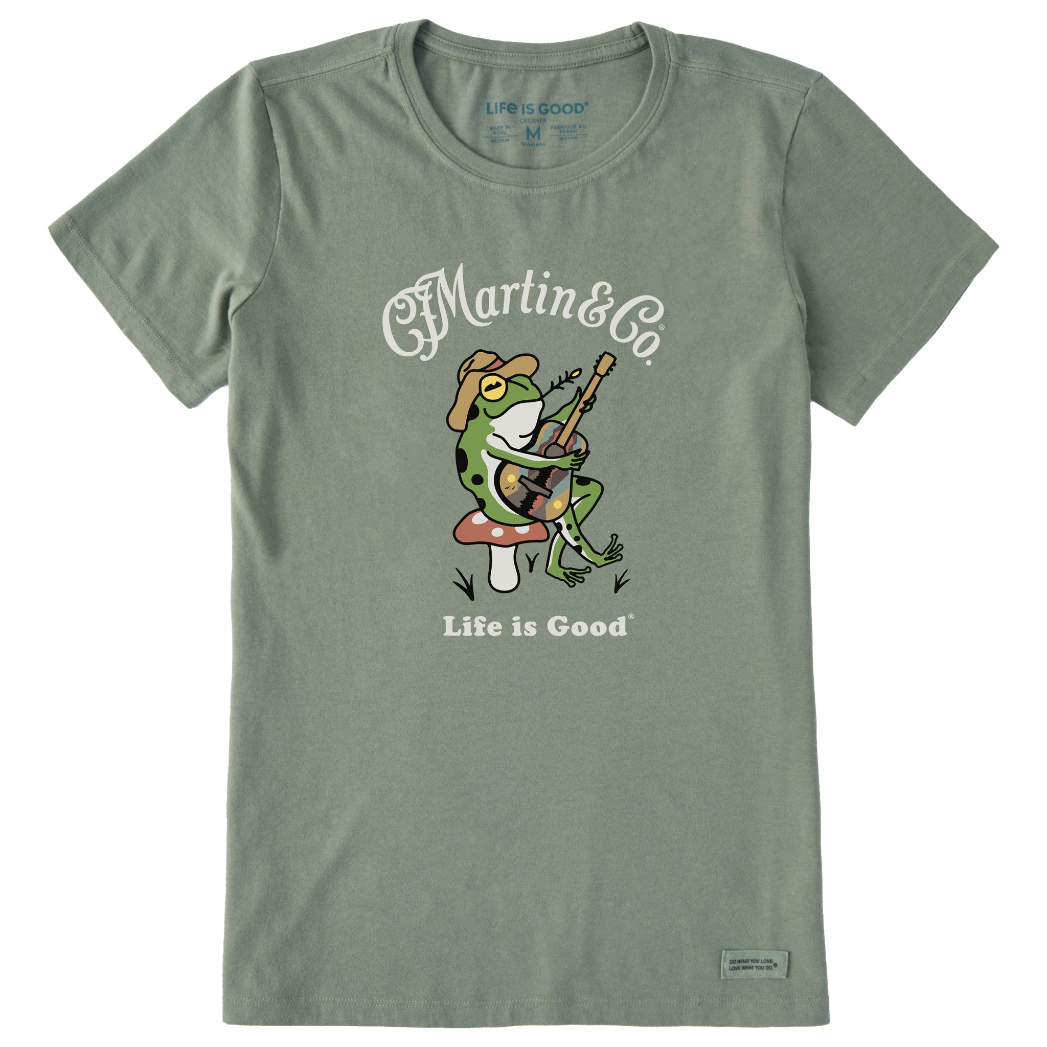 Product image for "Women's Martin & Co. Frog Guitar Short Sleeve Crusher Tee" ||146962_1