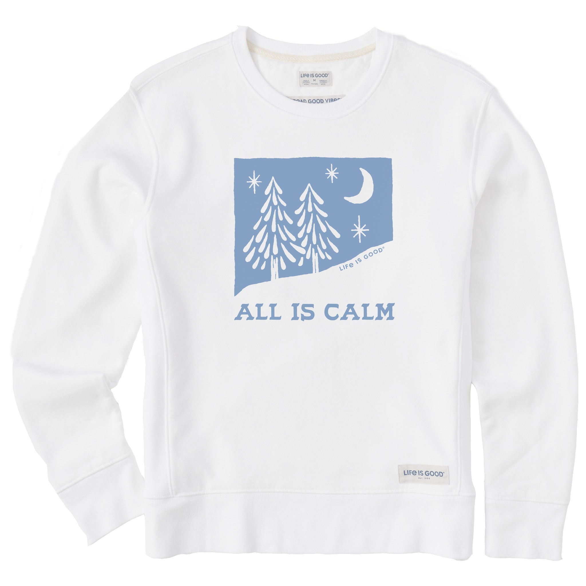 Product image for "Women's All is Calm Snowy Pines Simply True Fleece Crew" ||151645_1