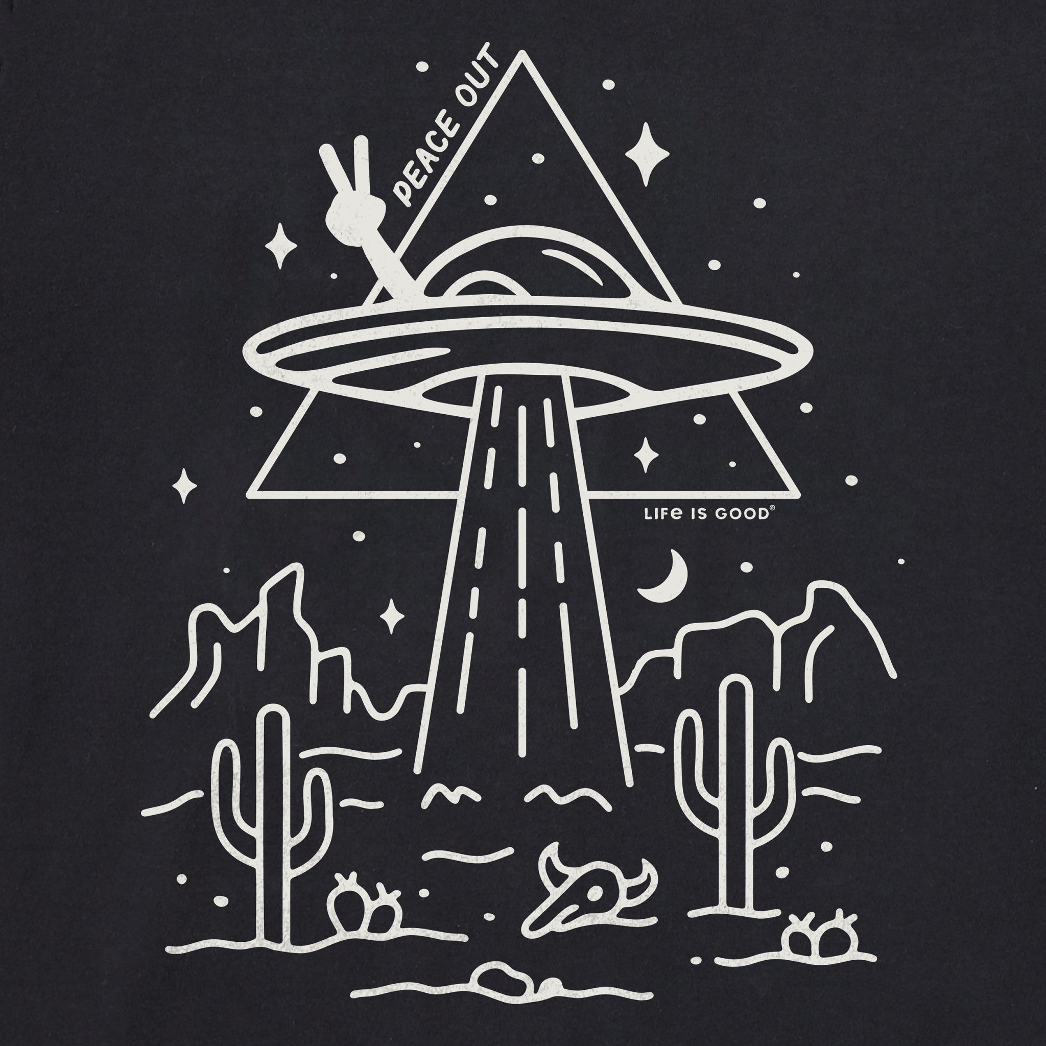Product image for "Men's Peace Out UFO Short Sleeve Tee" ||157450_2