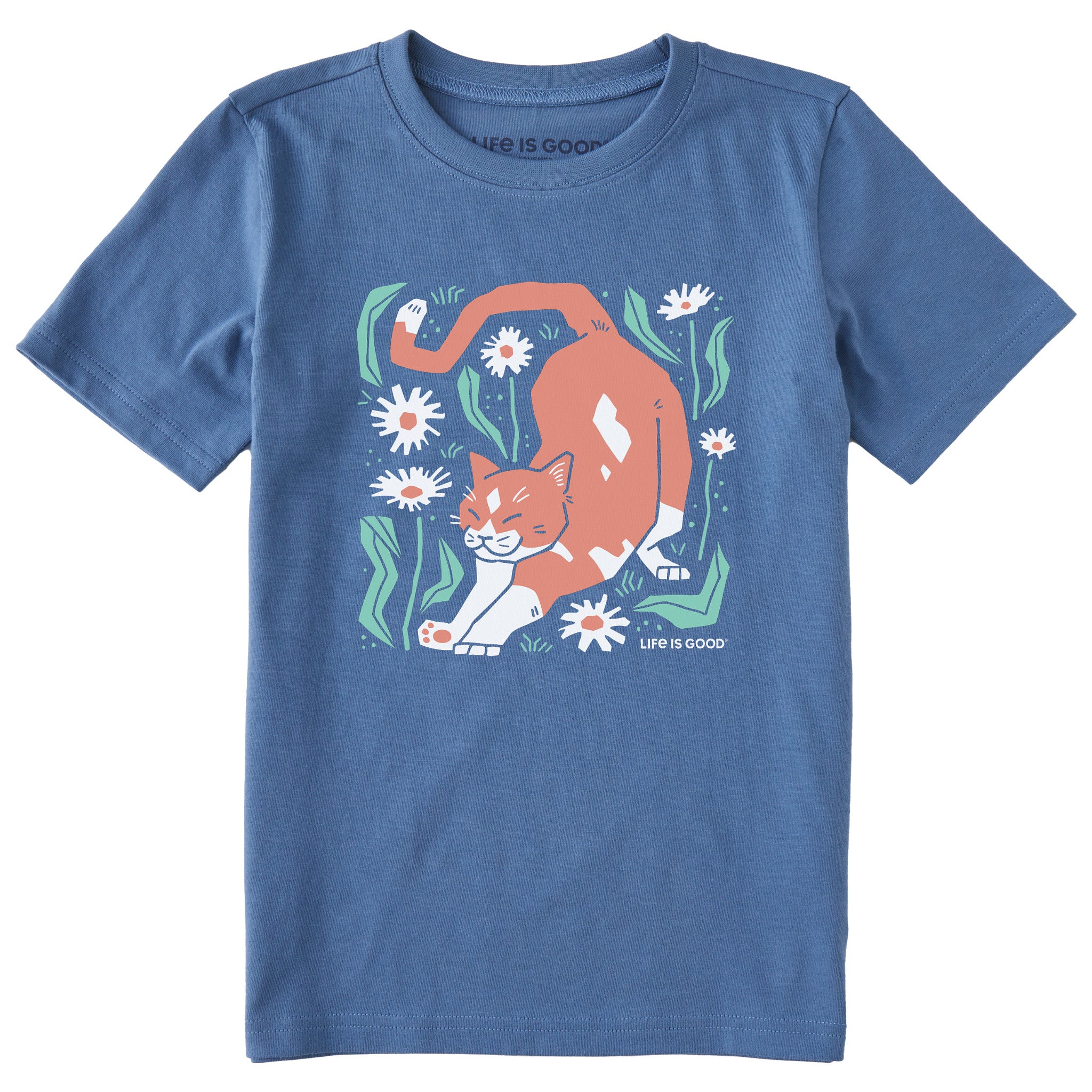 Product image for "Kids Big Stretch Cat Short Sleeve Crusher Tee" ||160514_1