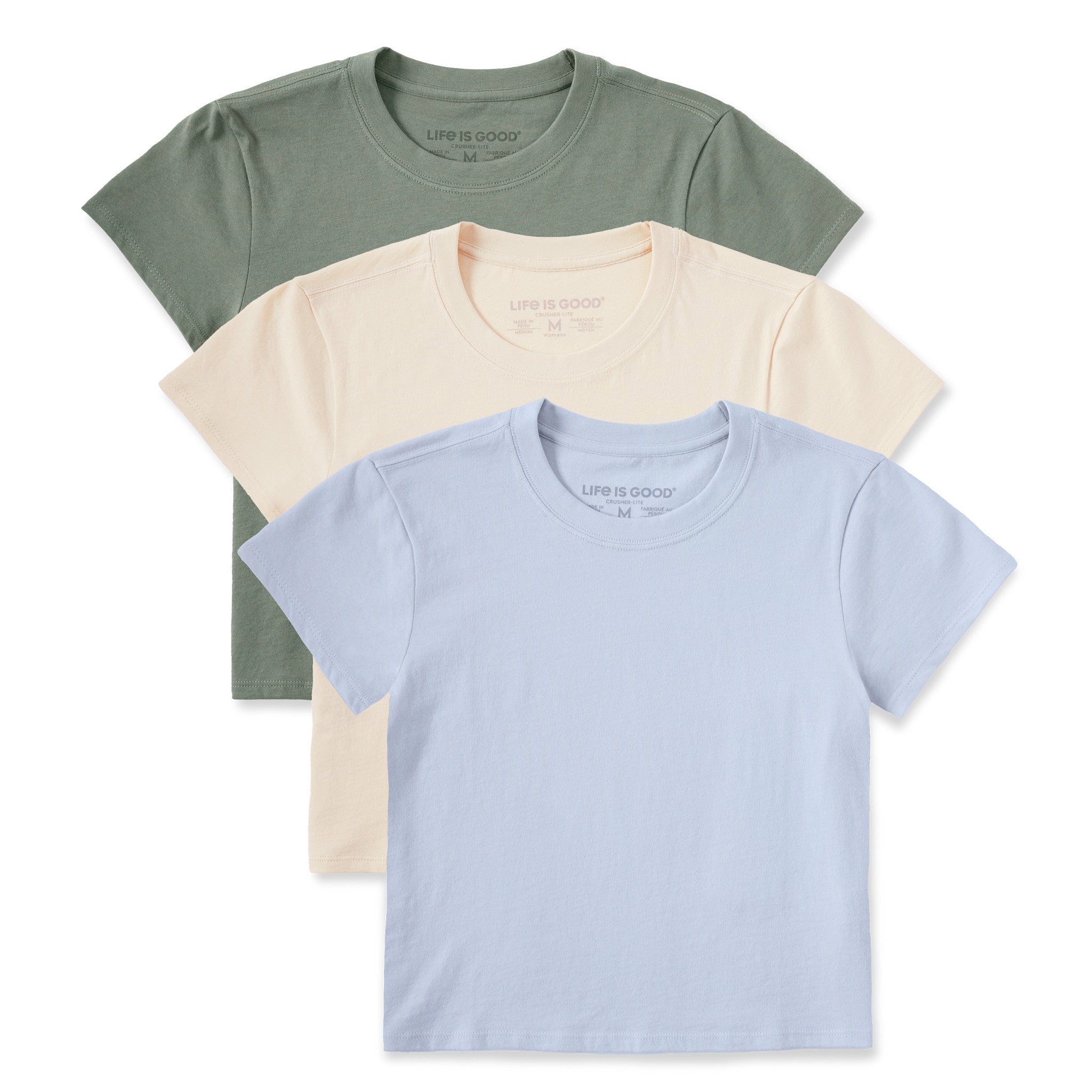Product image for "Womens Solid 3-Pack Crusher-LITE Shrunken Tee - Multi 1" ||164897PACK_1