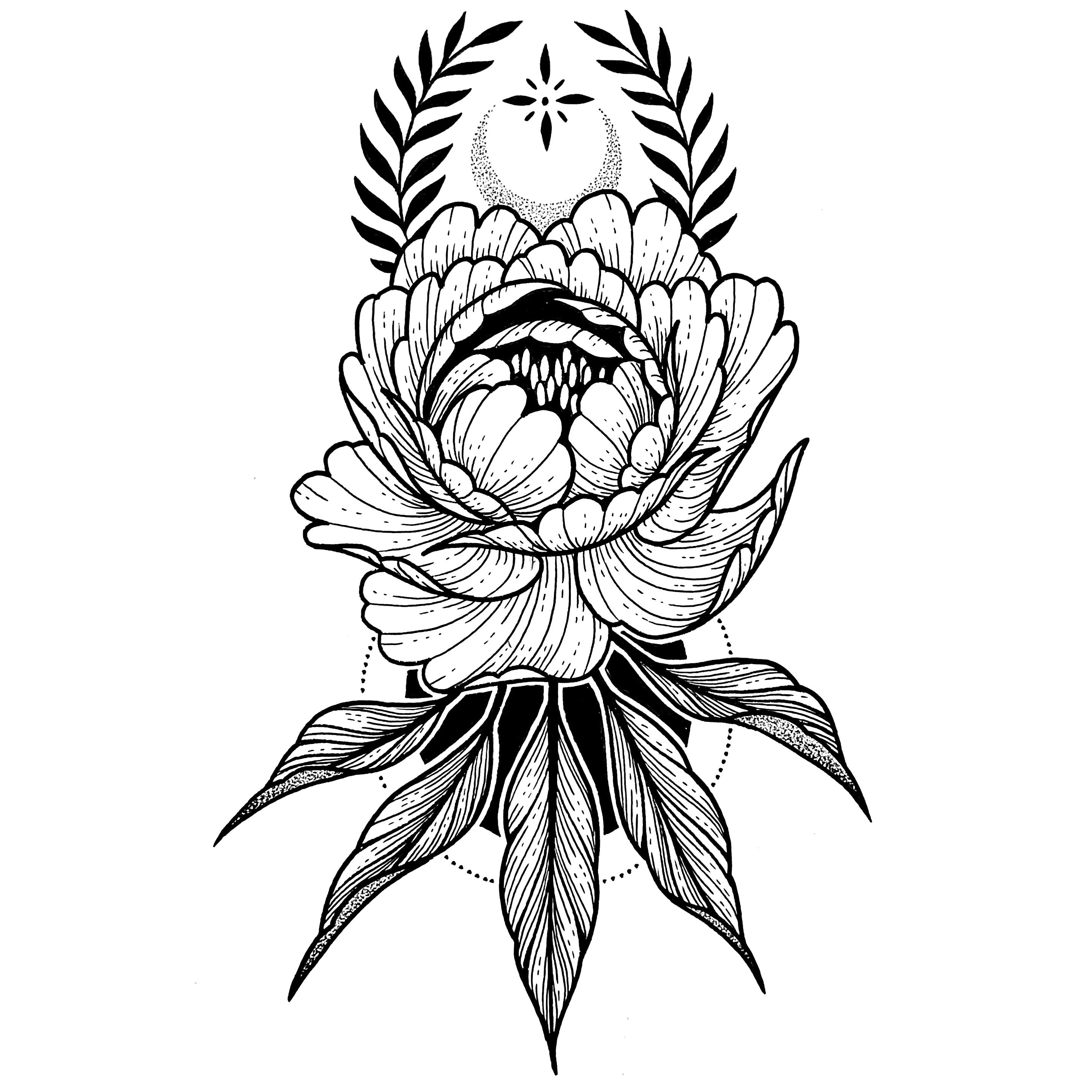 Piathaleia tattoo  Got this red line work peony Id love to tattoo perfect  for calf Shoulder Thigh Arm Ribs Basically anywhere   Facebook