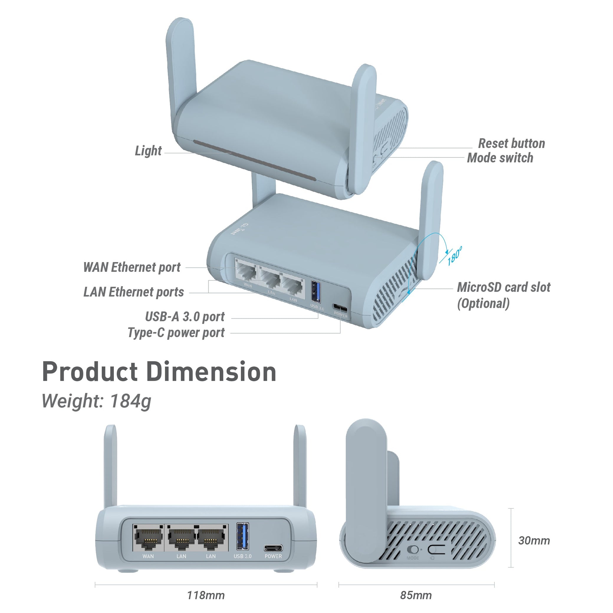 beryl (gl mt1300) wireless travel router