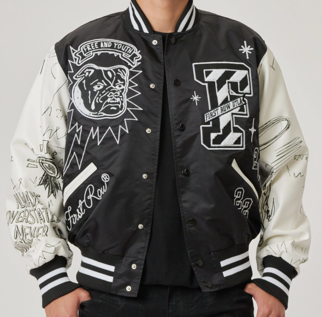 XLARGE × TUPAC VARSITY JACKET - BLACK お買い物 www