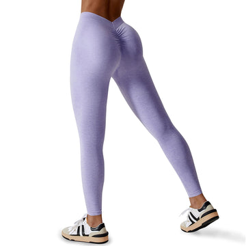 Butt Lifting V Waist Cut Leggings - Magenta