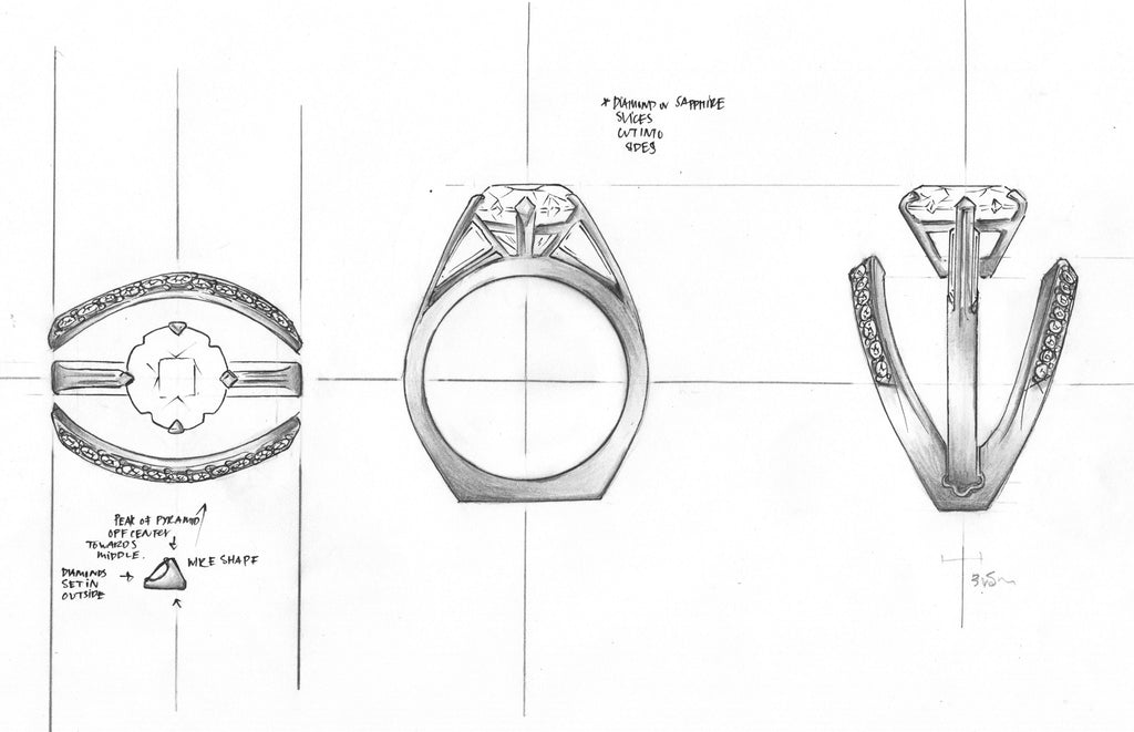 Sonia Engagement Ring Sketch