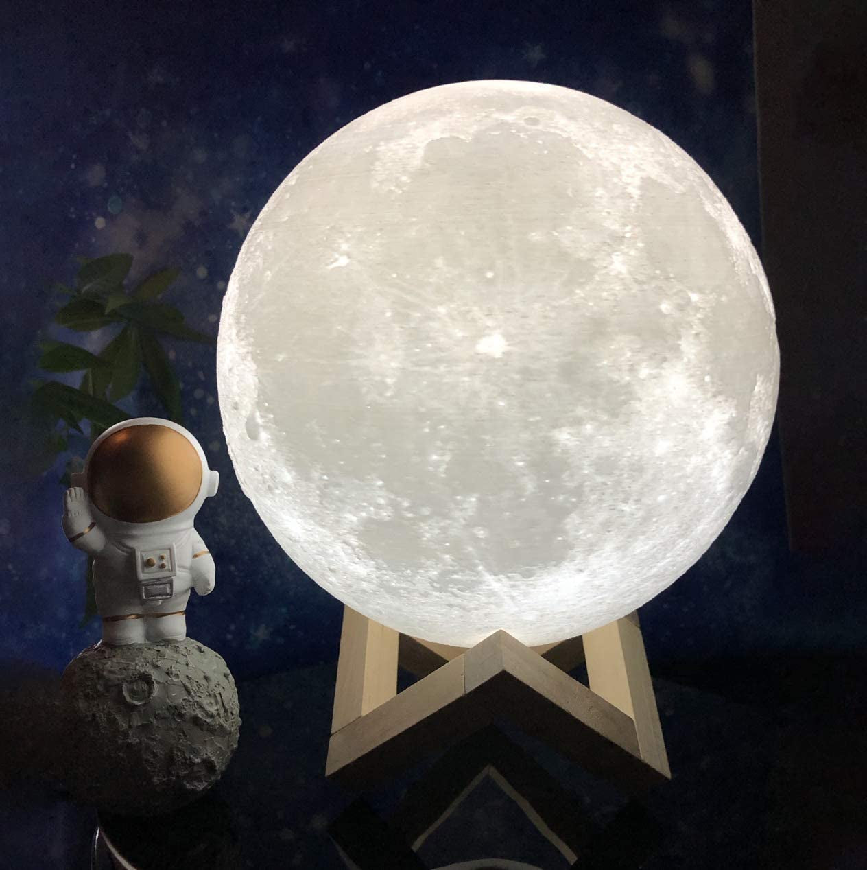 rechargeable 3d moon lamp