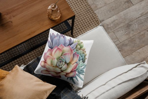 Succulent-Themed Home Accessories | succulent pillow