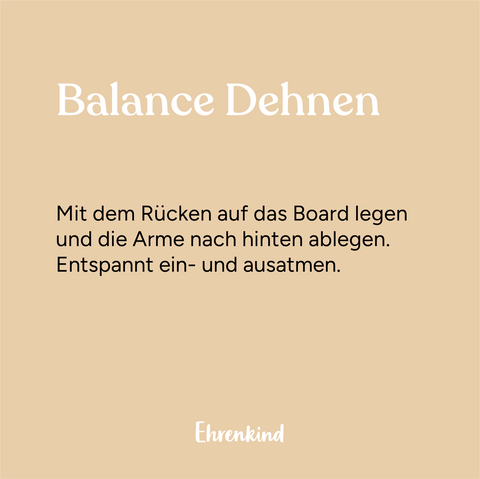 Kurzanleitung Übung Balance Dehnen.