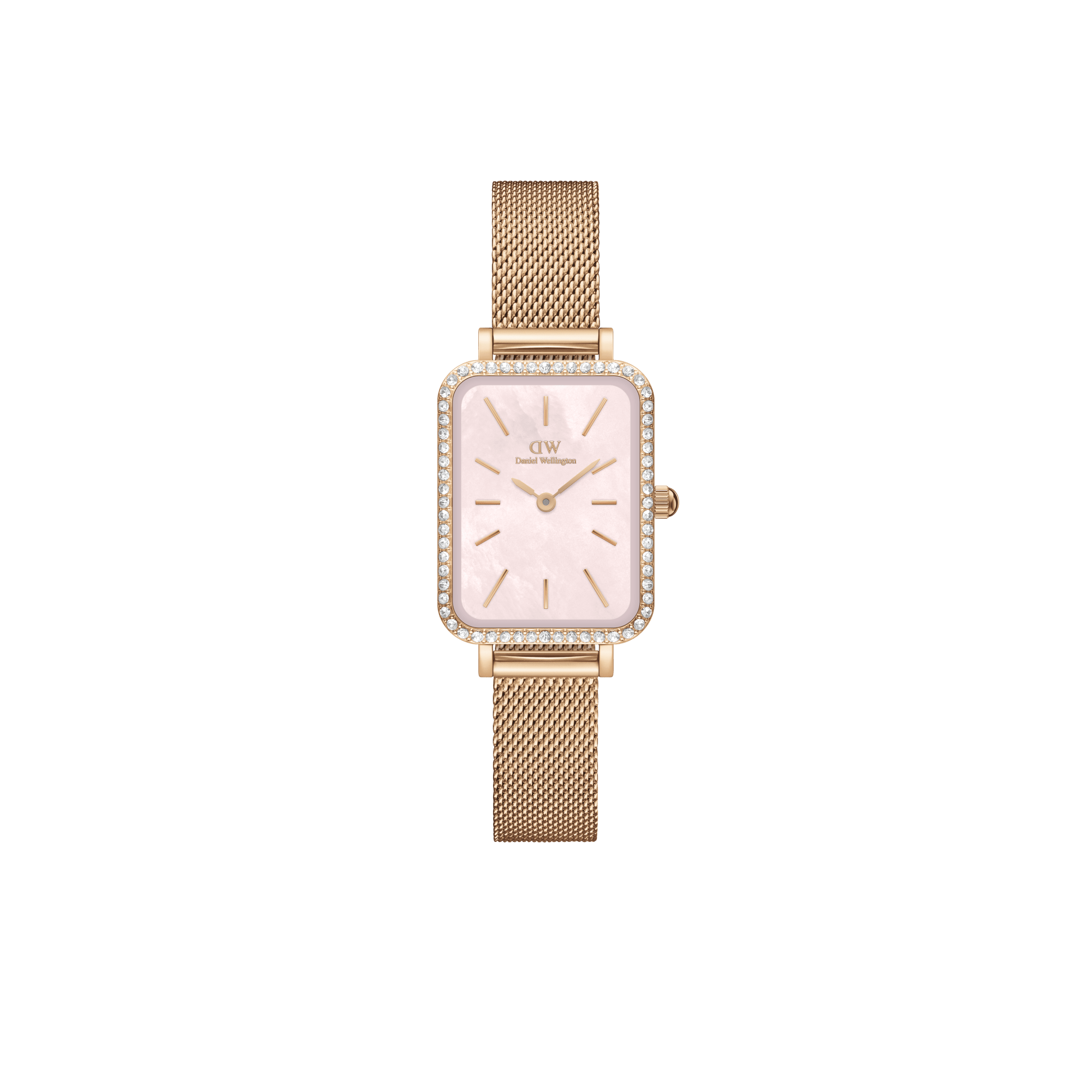 Bilde av Daniel Wellington Dw Watch Quadro Lumine Bezel Melrose Pink Mop 20x26mm Rose Gold