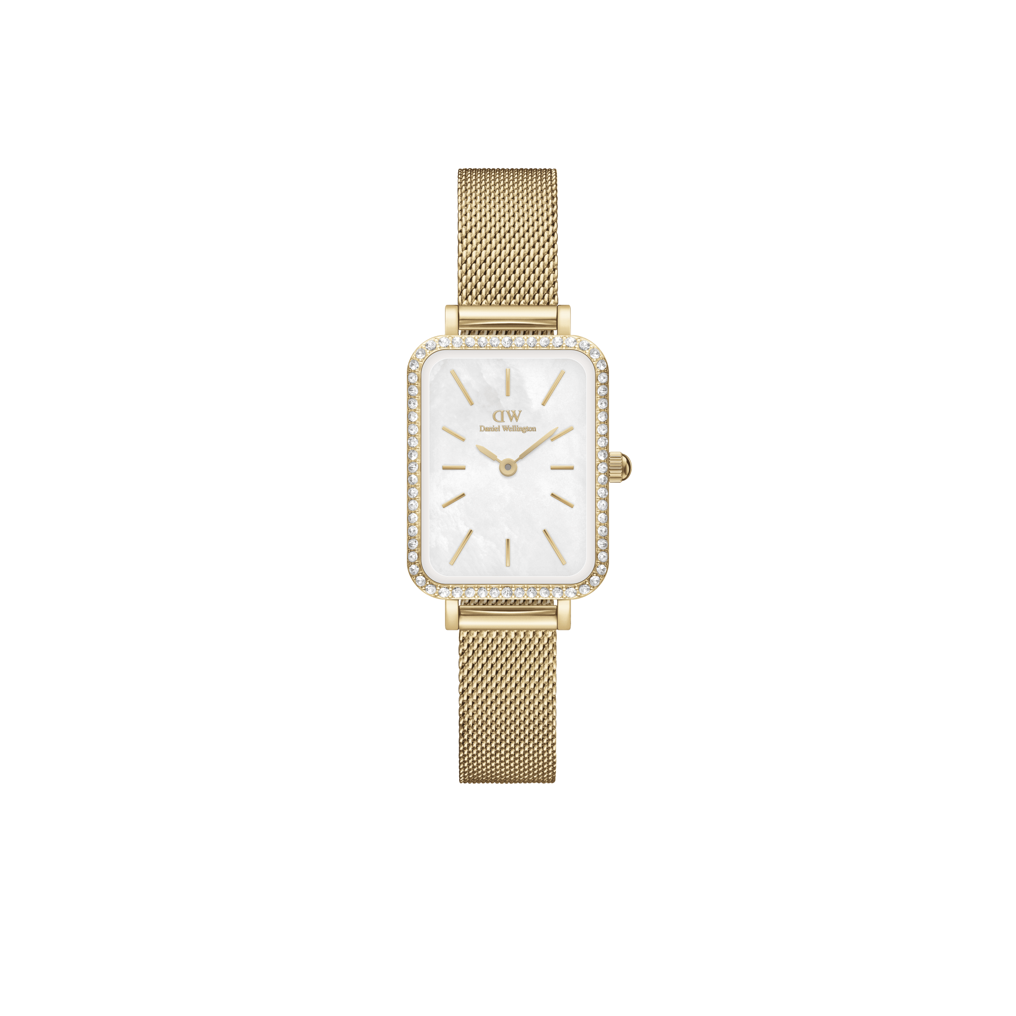 Bilde av Daniel Wellington Dw Watch Quadro Lumine Bezel Evergold Mop 20x26mm Gold