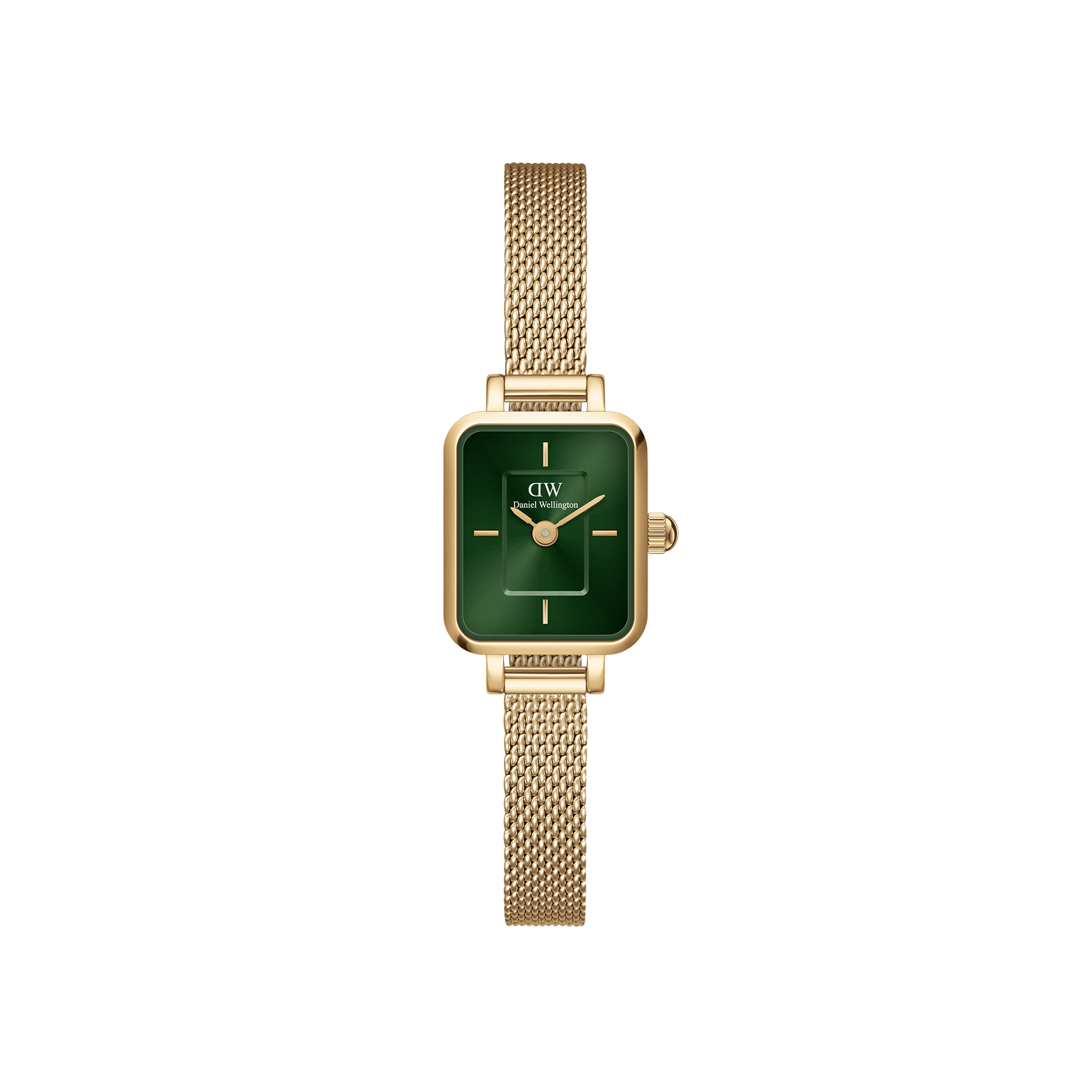 Bilde av Daniel Wellington Dw Watch Quadro Mini Evergold Gold Emerald 15.4x18.2mm