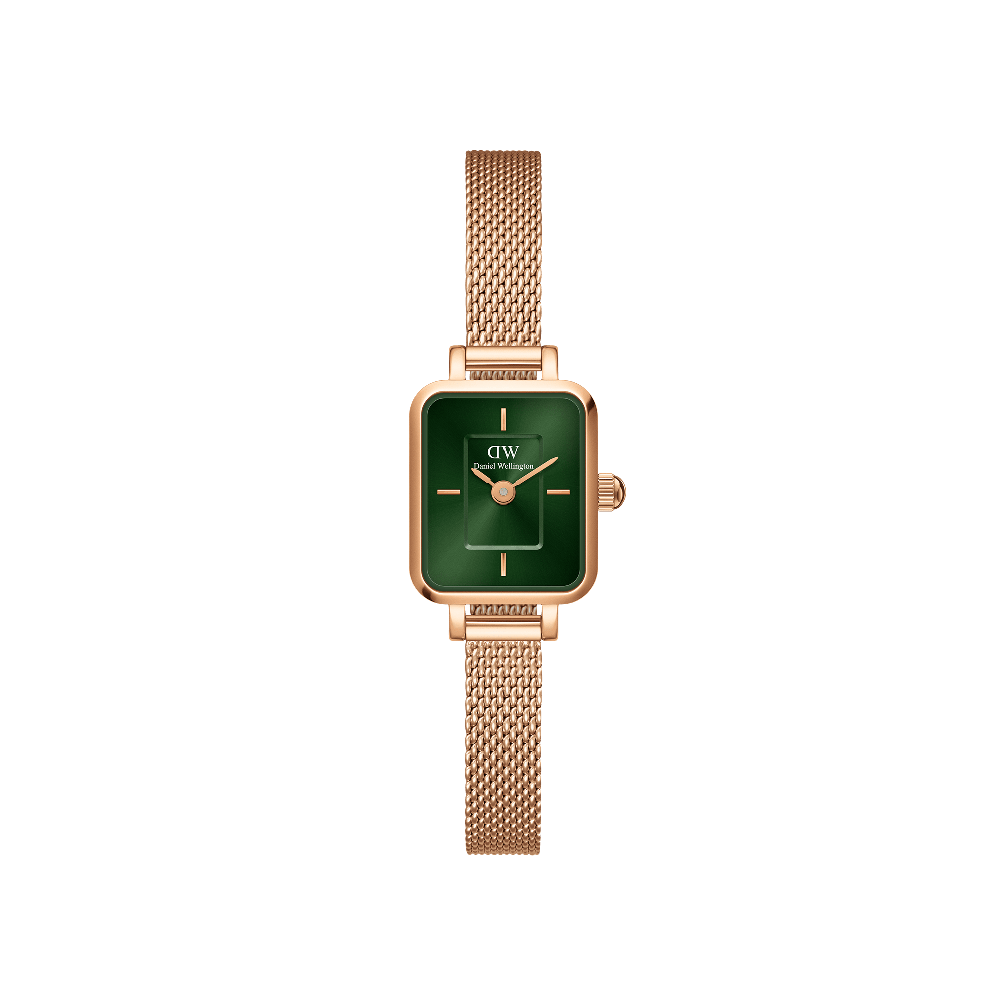 Bilde av Daniel Wellington Dw Watch Quadro Mini Melrose Rose Gold Emerald 15.4x18.2mm