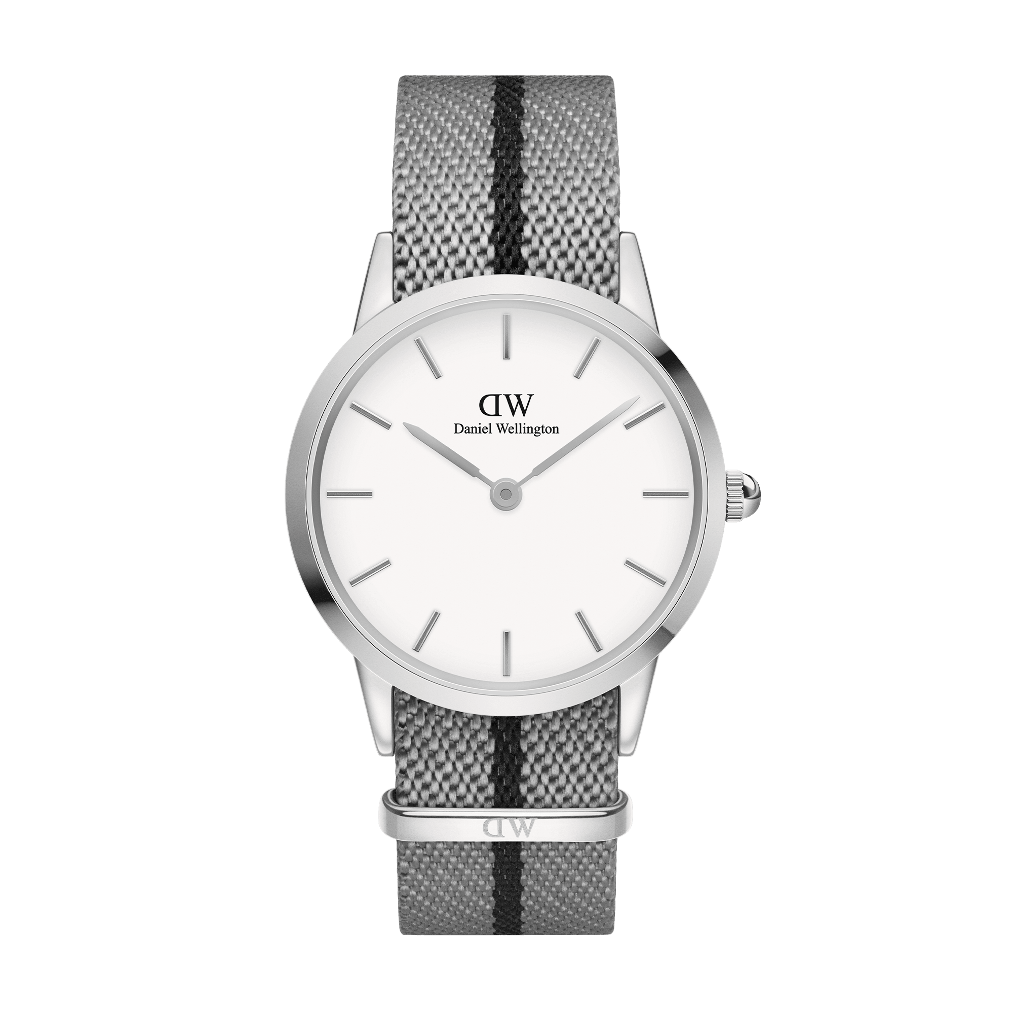 Bilde av Daniel Wellington Dw Watch Iconic Nato Grey/black 36mm Silver