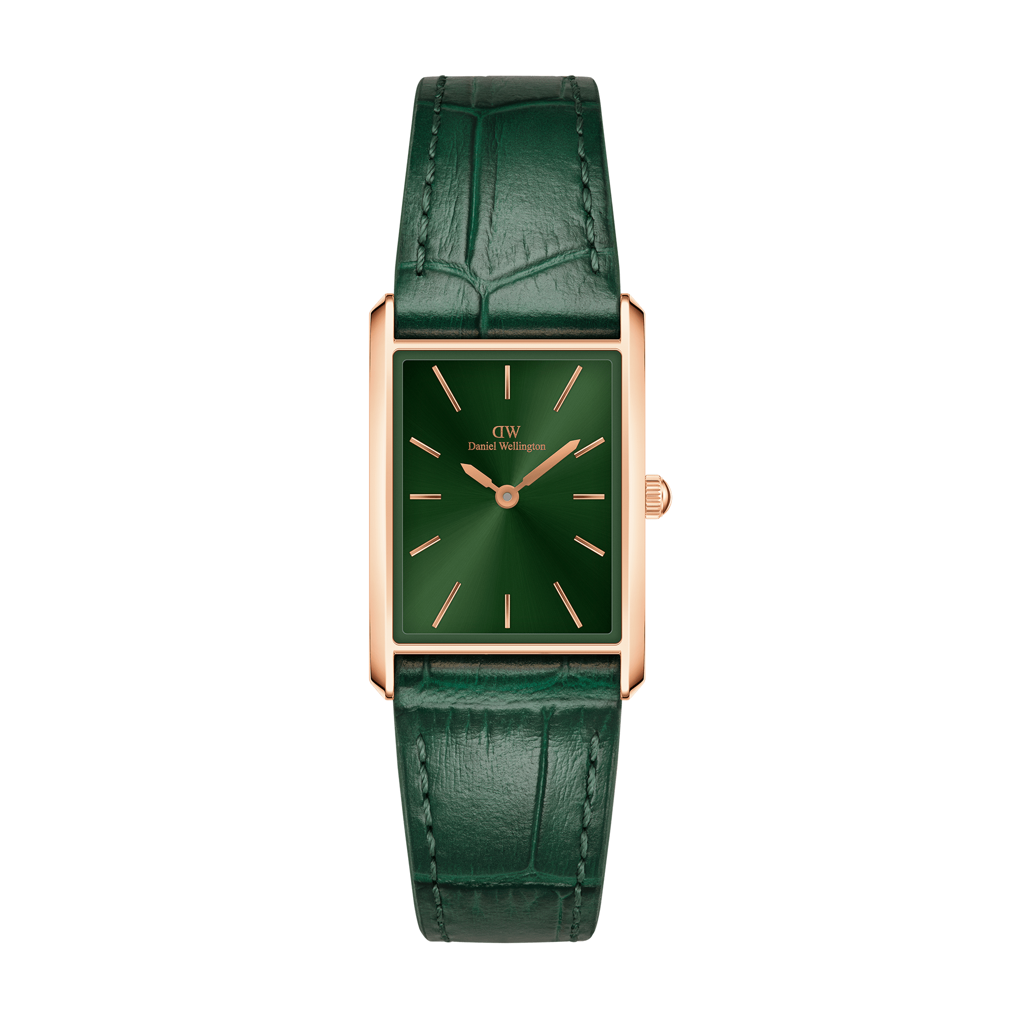 Billede af Daniel Wellington DW Watch Bound Crocodile Emerald Sunray Rose Gold 32x22mm