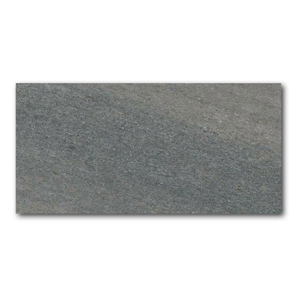 24x48 HQT Quartzite Dark Grey Matte Limestone Look Porcelain Tile