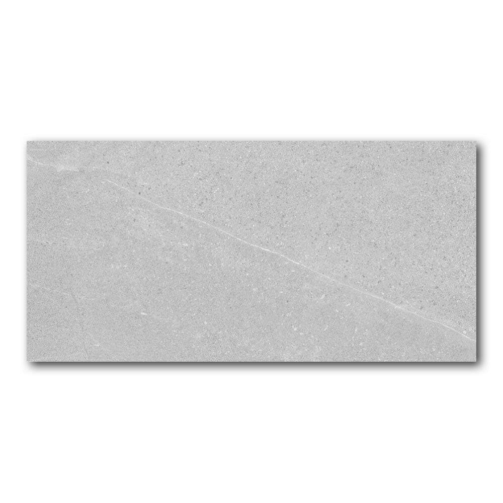 12x24 Madison Argent Matte Limestone Look Porcelain Tile