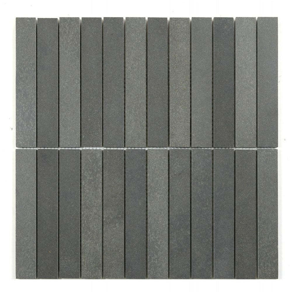 Groove Basalt Linear Marble Mosaic Tile