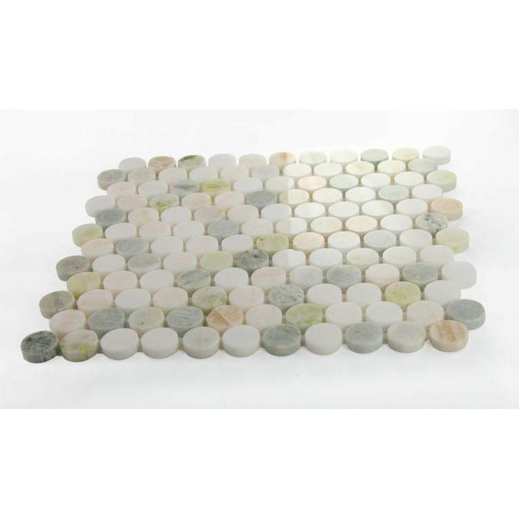 Curvus Onyx Circular Marble Mosaic Tile