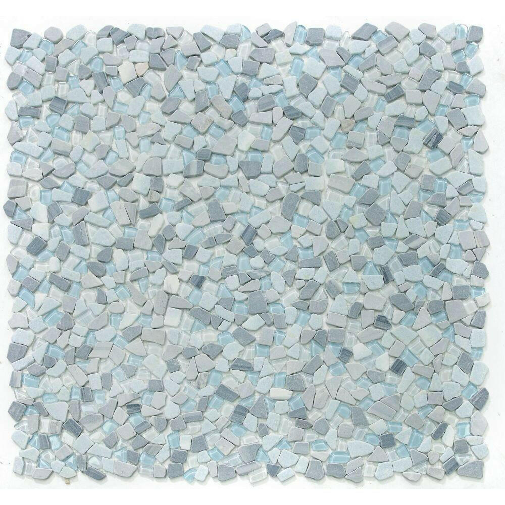 Drop Deep Ocean Pebble Mosaic Wall Tile