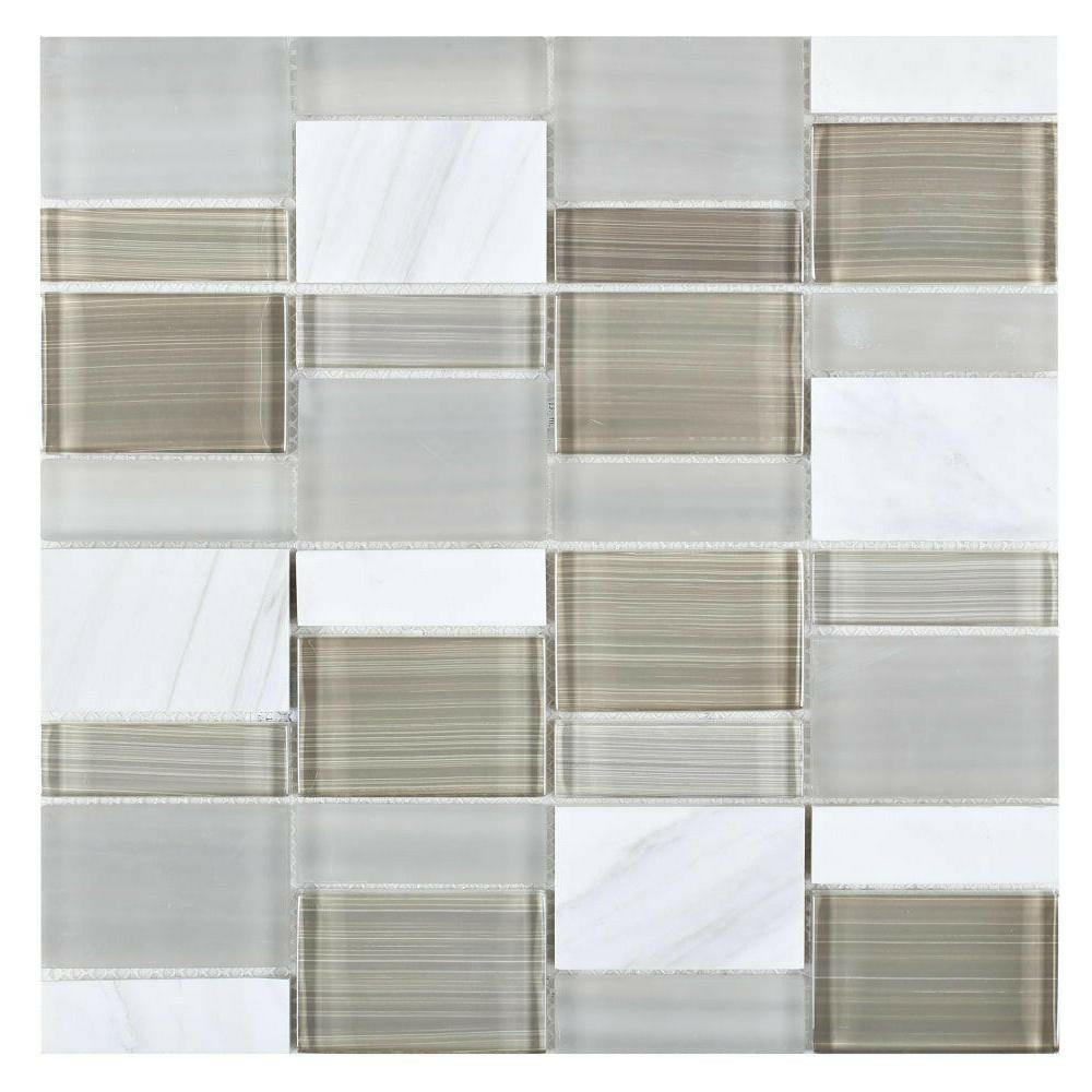  Prime Sea Salt Multi-Sized Rectangular Mosaic Wall Tile