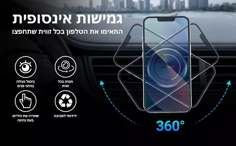 מעמד מגנטי לרכב דגם D7